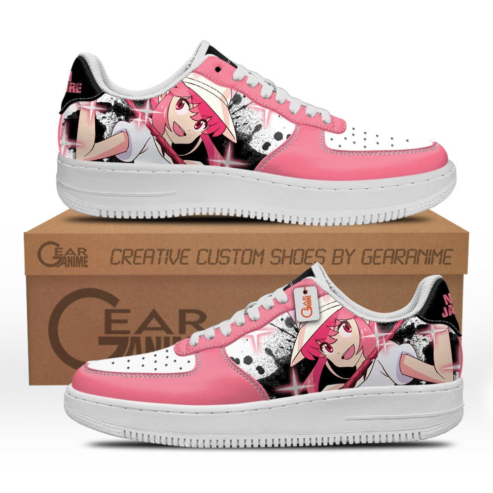 Baskets Anime Nonon Jakuzure en Cuir Chaussures Basses Unisexes Anime Manga