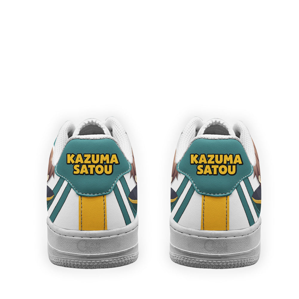 Baskets Anime Kazuma Satou Custom Low-Top Leather Sneakers KonoSuba en Cuir Chaussures Basses Unisexes Anime Manga