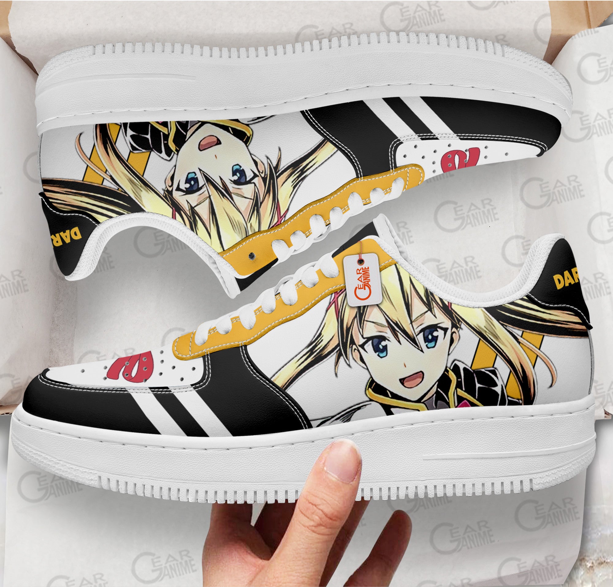 Baskets Anime Lalatina Dustiness Ford Custom Low-Top Leather Sneakers KonoSuba en Cuir Chaussures Basses Unisexes Anime Manga