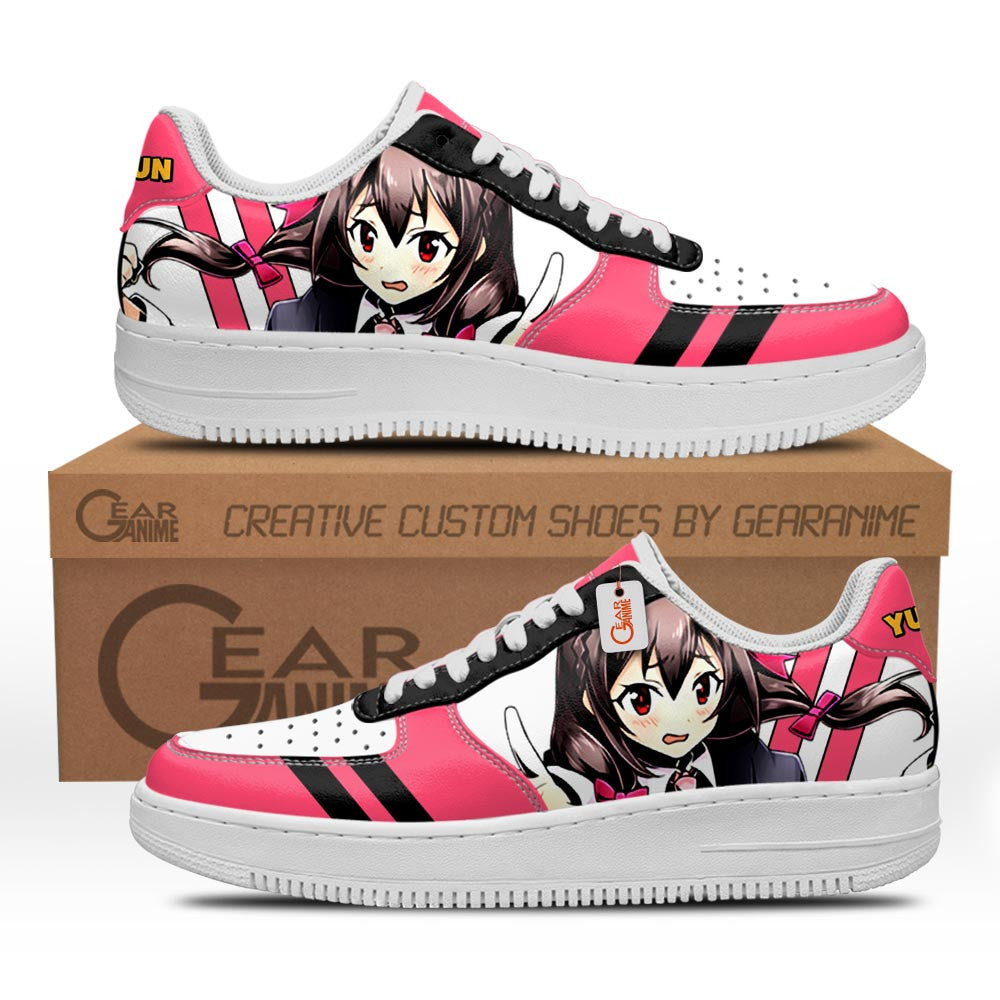 Baskets Anime Yunyun Custom Low-Top Leather Sneakers KonoSuba en Cuir Chaussures Basses Unisexes Anime Manga