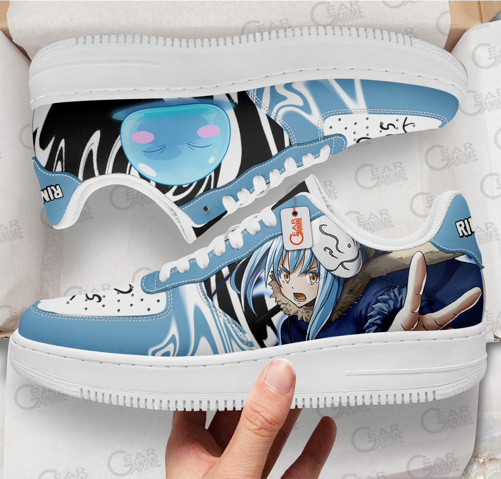 Baskets Anime Rimuru Tempest Custom Low-Top Leather Sneakers That Time I Got Reincarnated As A Slime en Cuir Chaussures Basses Unisexes Anime Manga