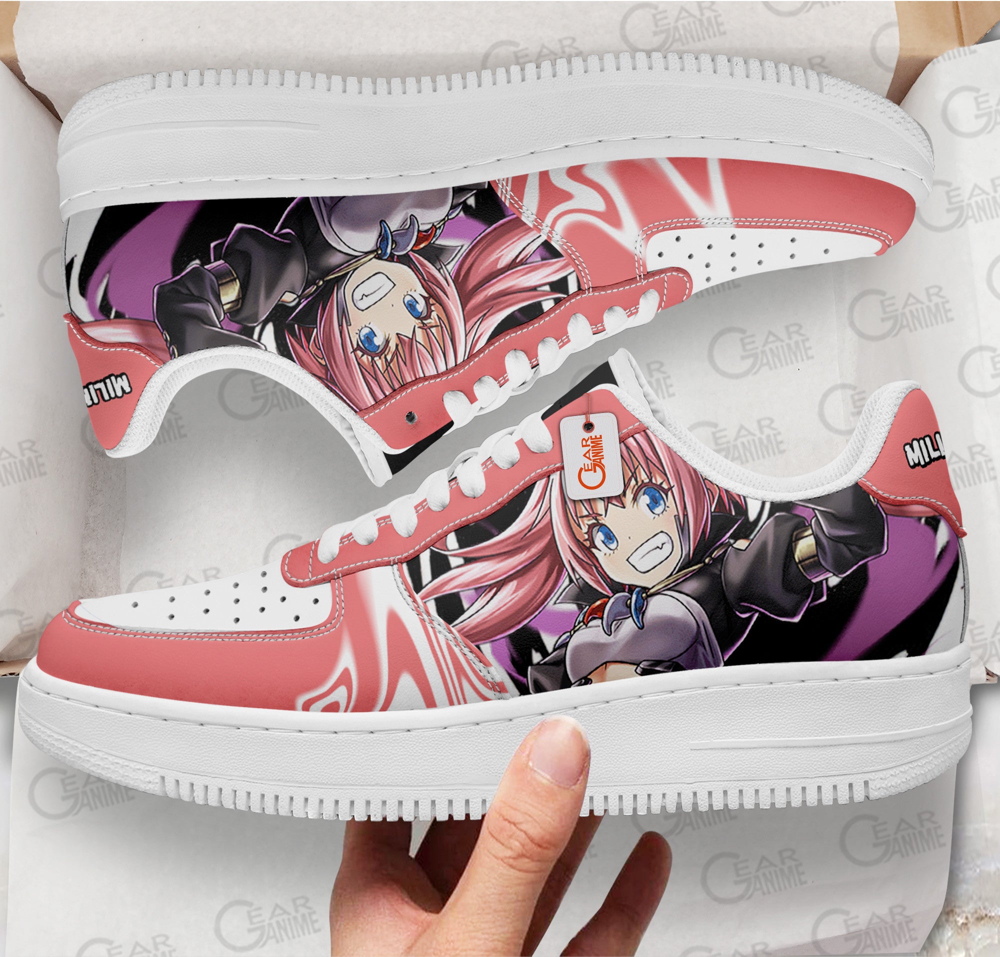 Baskets Anime Milim Nava Custom Low-Top Leather Sneakers That Time I Got Reincarnated As A Slime en Cuir Chaussures Basses Unisexes Anime Manga