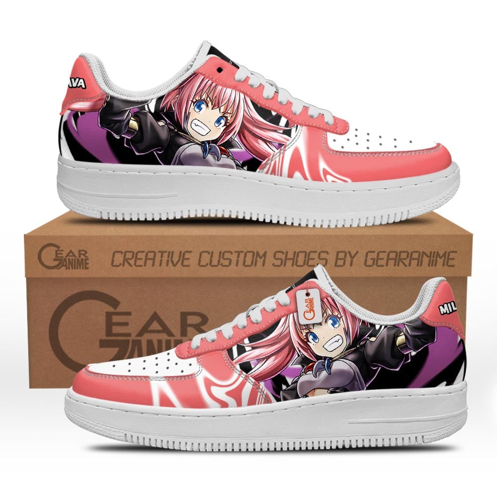 Baskets Anime Milim Nava Custom Low-Top Leather Sneakers That Time I Got Reincarnated As A Slime en Cuir Chaussures Basses Unisexes Anime Manga