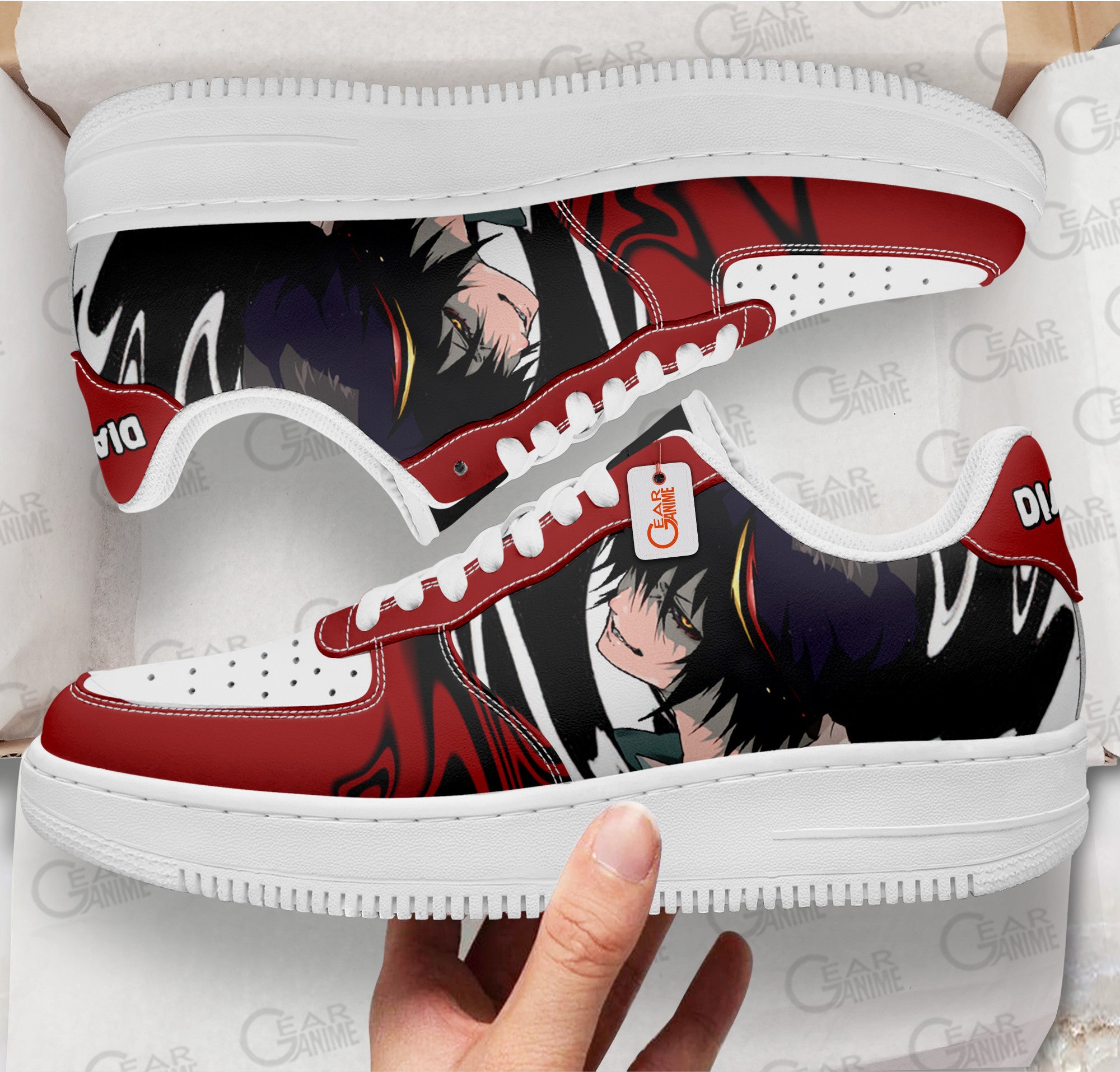 Baskets Anime Diablo Custom Low-Top Leather Sneakers That Time I Got Reincarnated As A Slime en Cuir Chaussures Basses Unisexes Anime Manga