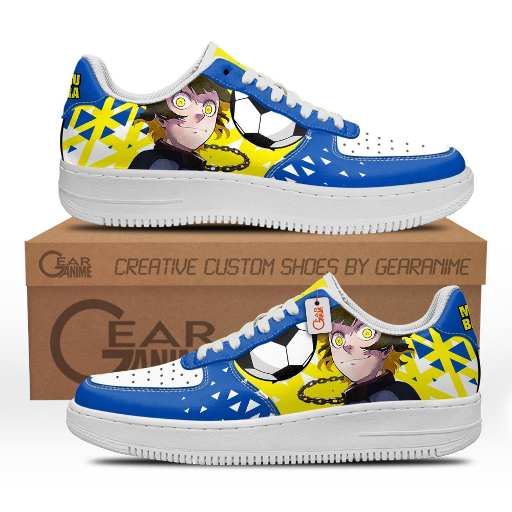 Baskets Anime Meguru Bachira en Cuir Chaussures Basses Unisexes Anime Manga