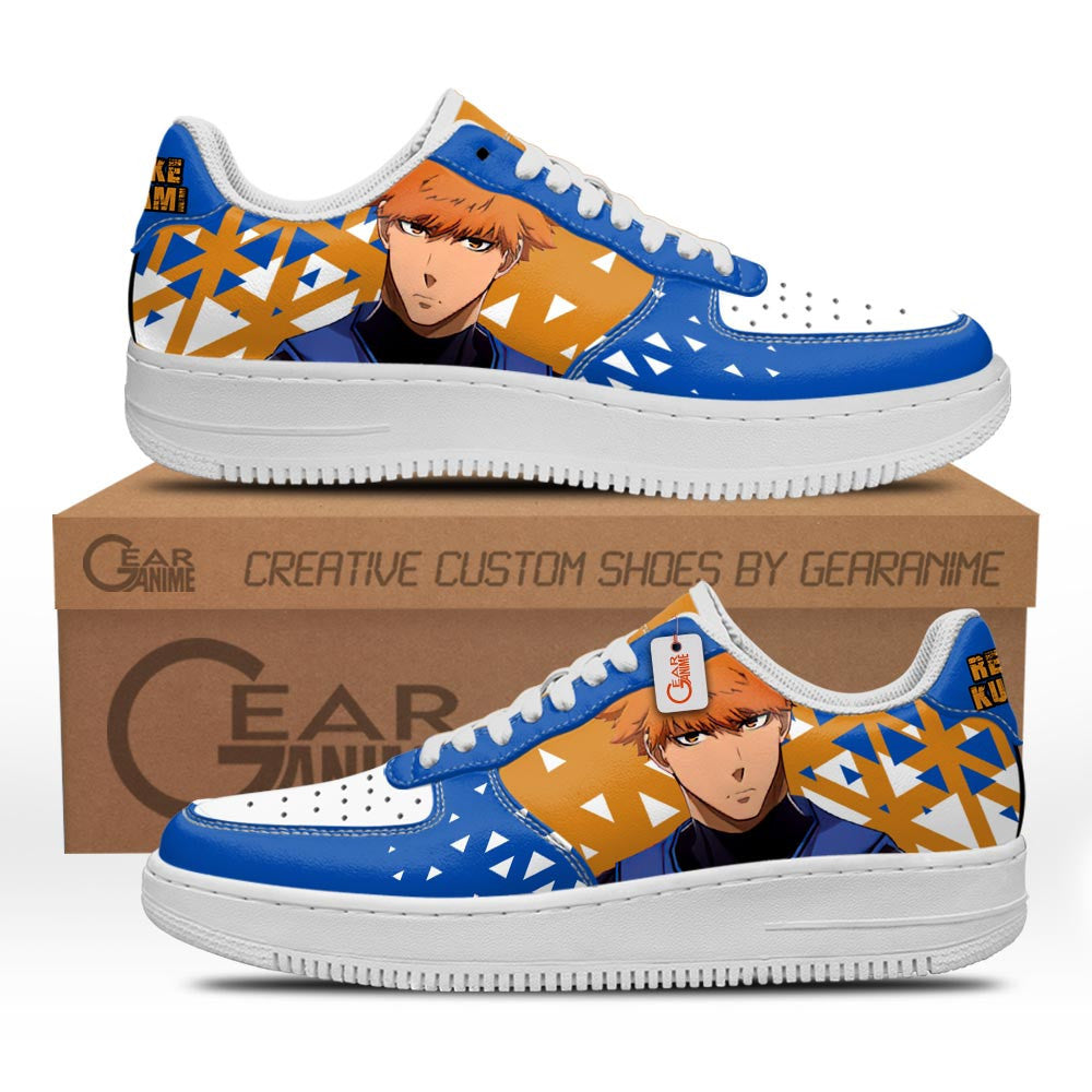 Baskets Anime Rensuke Kunigami en Cuir Chaussures Basses Unisexes Anime Manga