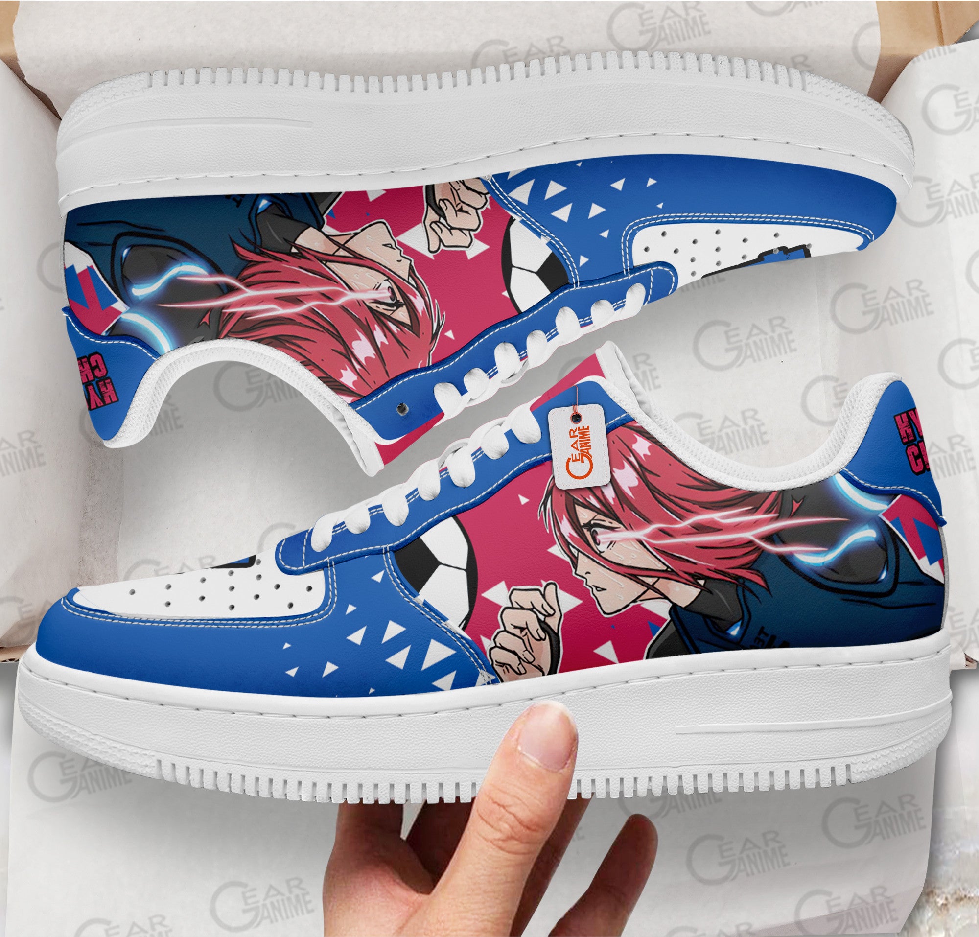 Baskets Anime Hyoma Chigiri en Cuir Chaussures Basses Unisexes Anime Manga
