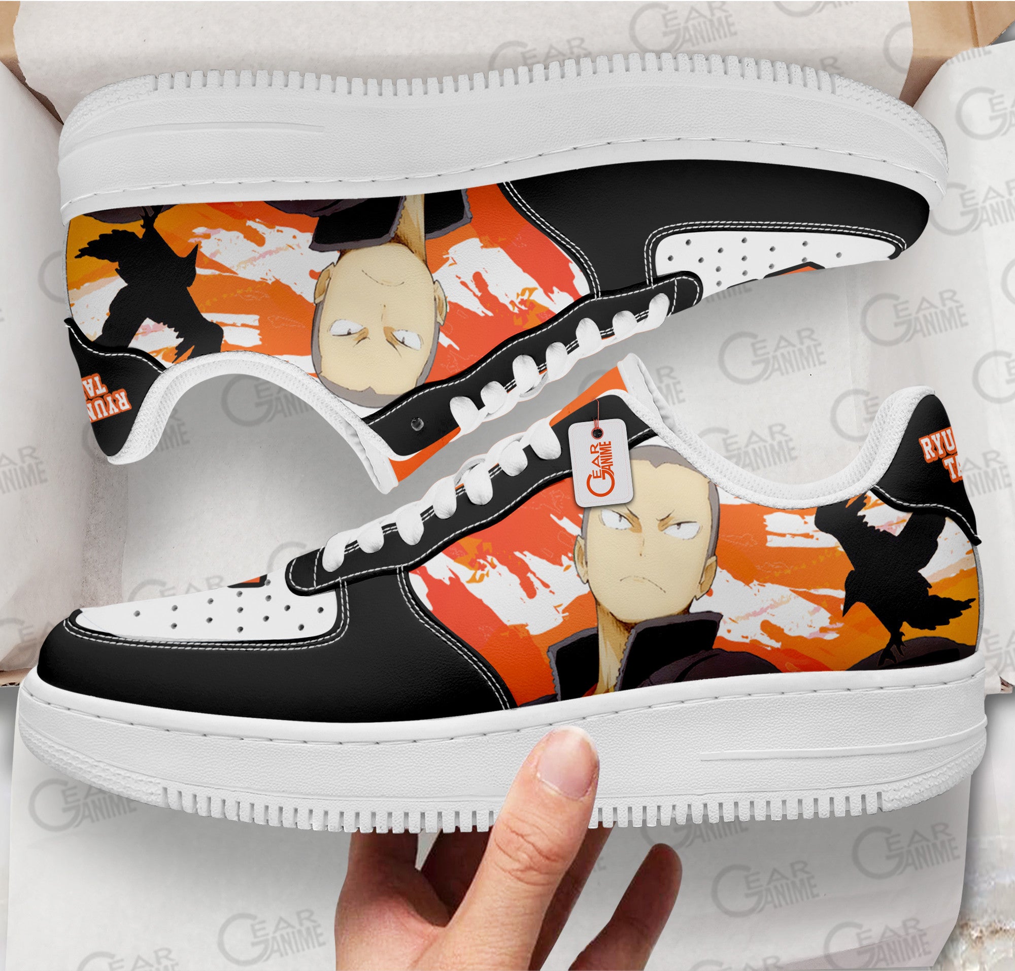 Baskets Anime Ryunosuke Tanaka en Cuir Chaussures Basses Unisexes Anime Manga