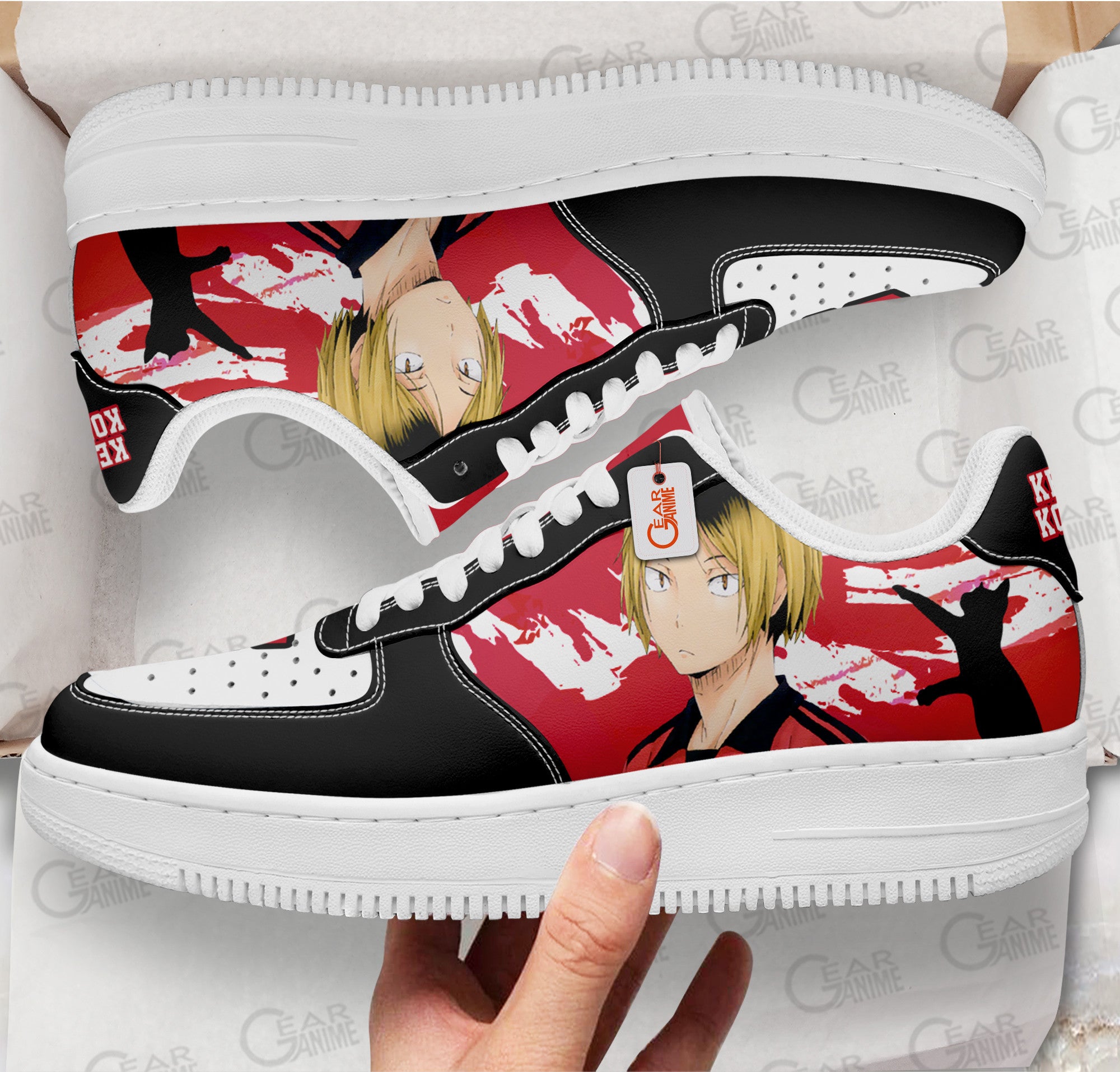 Baskets Anime Kenma Kozume en Cuir Chaussures Basses Unisexes Anime Manga