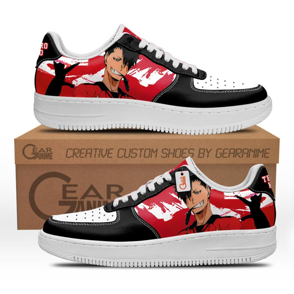 Baskets Anime Tetsuro Kuroo en Cuir Chaussures Basses Unisexes Anime Manga