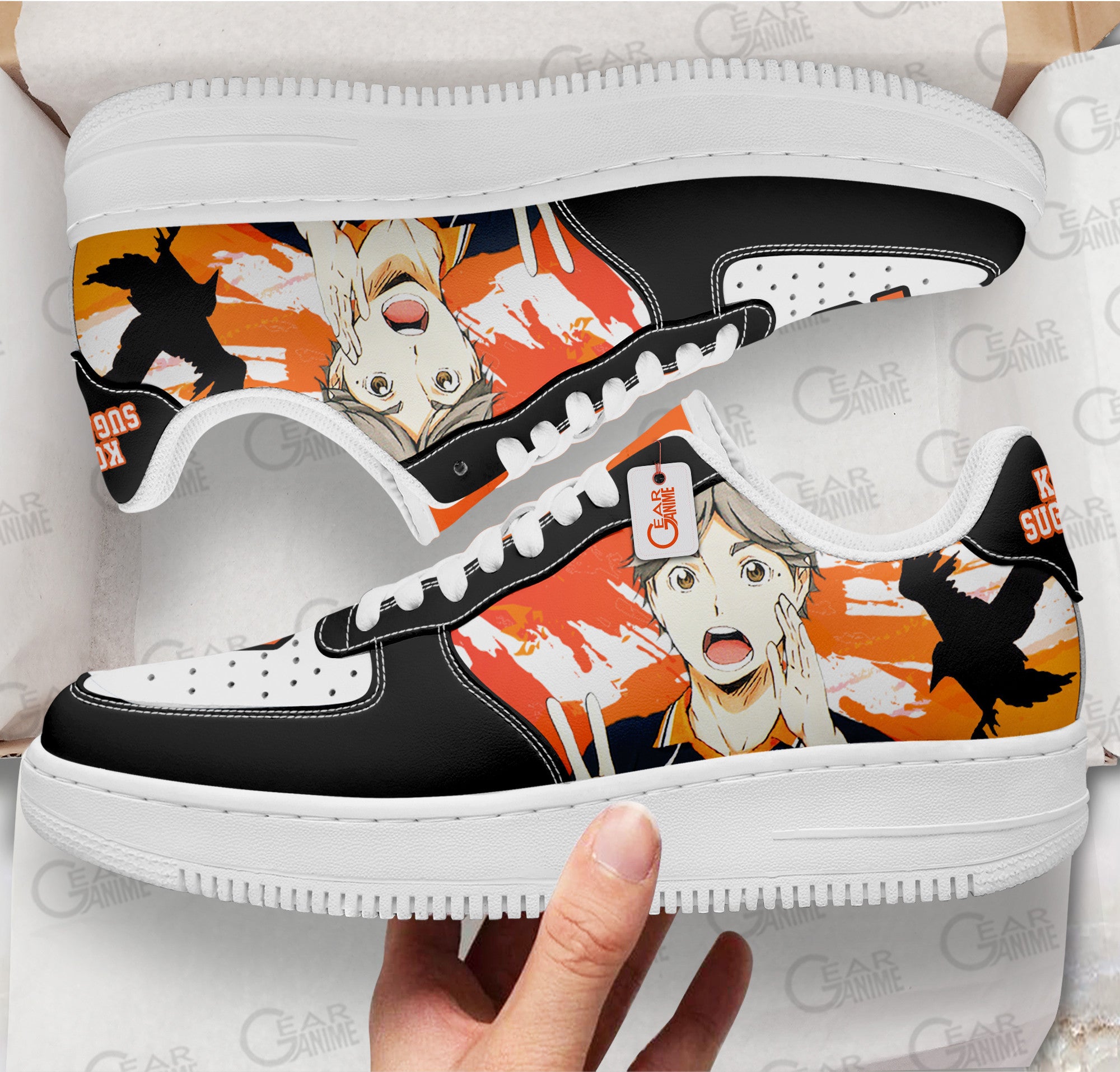 Baskets Anime Koshi Sugawara en Cuir Chaussures Basses Unisexes Anime Manga