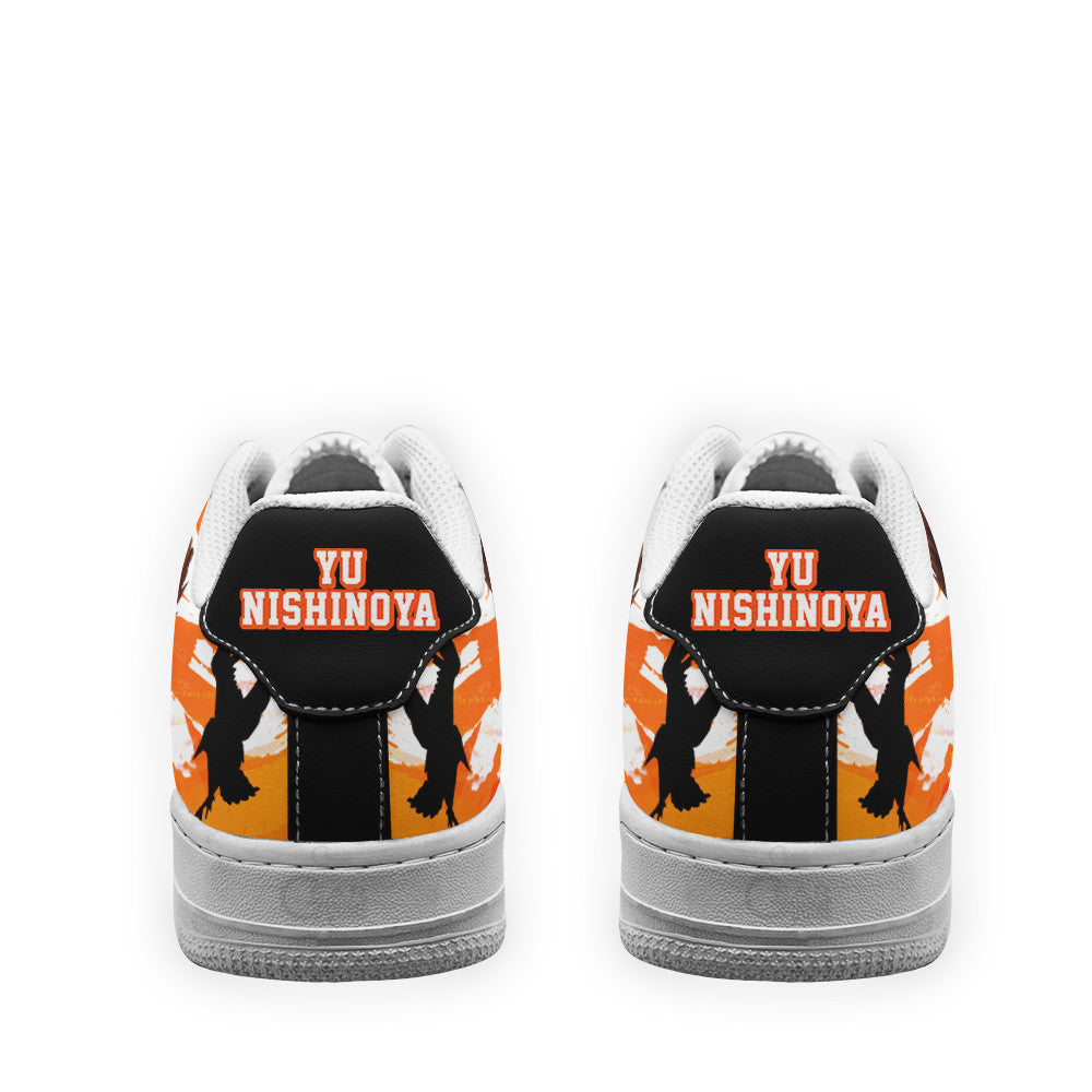Baskets Anime Yu Nishinoya en Cuir Chaussures Basses Unisexes Anime Manga