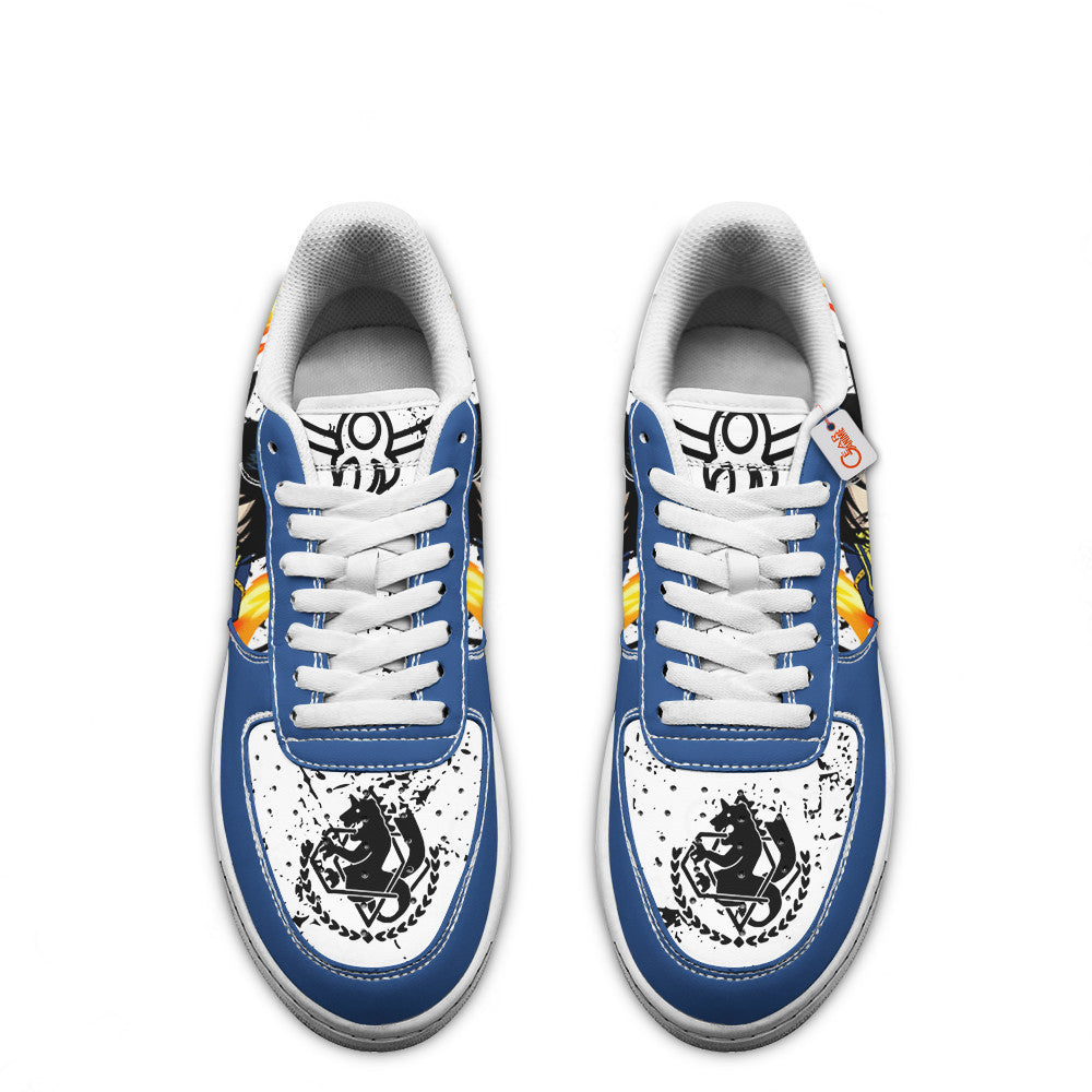 Baskets Anime Roy Mustang en Cuir Chaussures Basses Unisexes Anime Manga