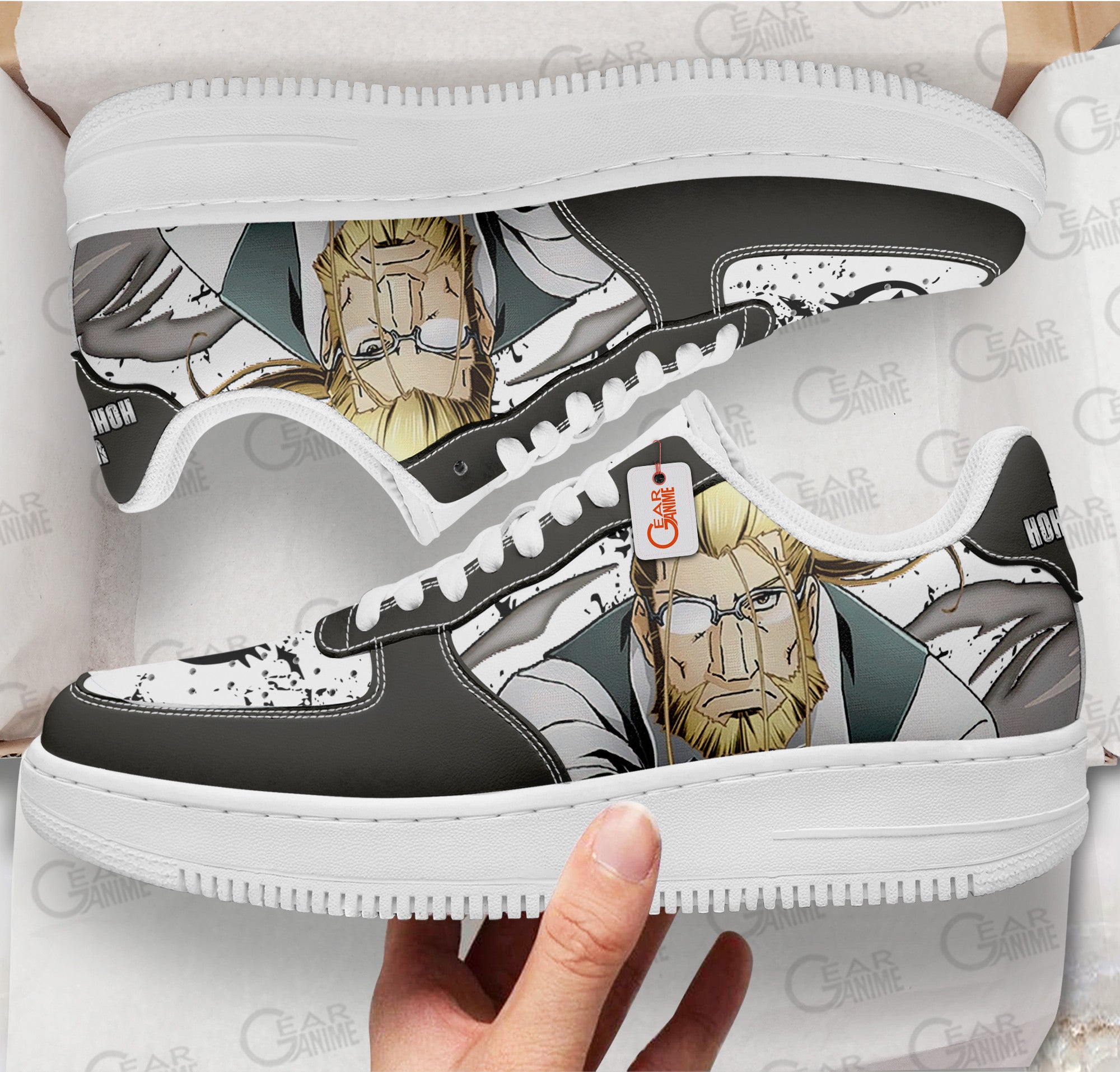 Baskets Anime Van Hohenheim en Cuir Chaussures Basses Unisexes Anime Manga