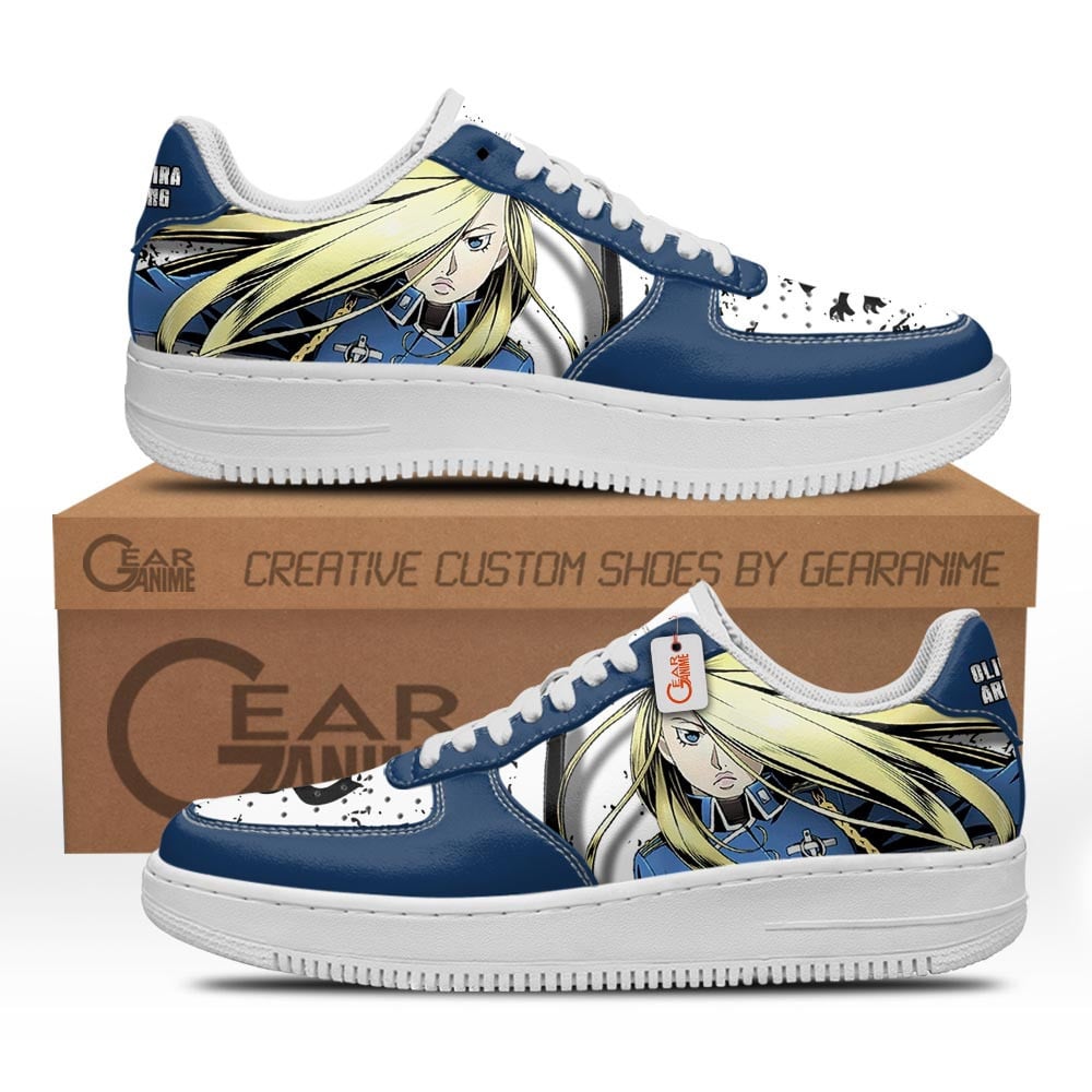 Baskets Anime Olivier Mira Armstrong en Cuir Chaussures Basses Unisexes Anime Manga