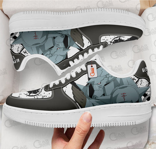 Baskets Anime Alphonse Elric en Cuir Chaussures Basses Unisexes Anime Manga