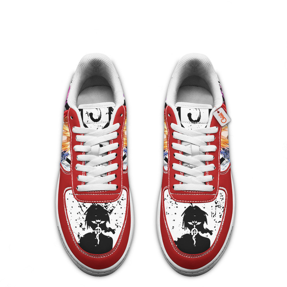 Baskets Anime Edward Elric en Cuir Chaussures Basses Unisexes Anime Manga