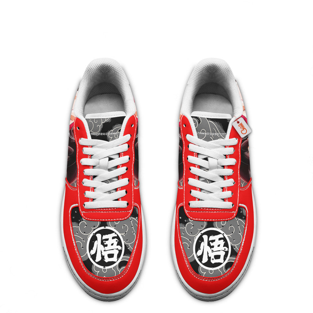 Baskets Anime Goku Super Saiyan 4 en Cuir Chaussures Basses Unisexes Dragon Ball
