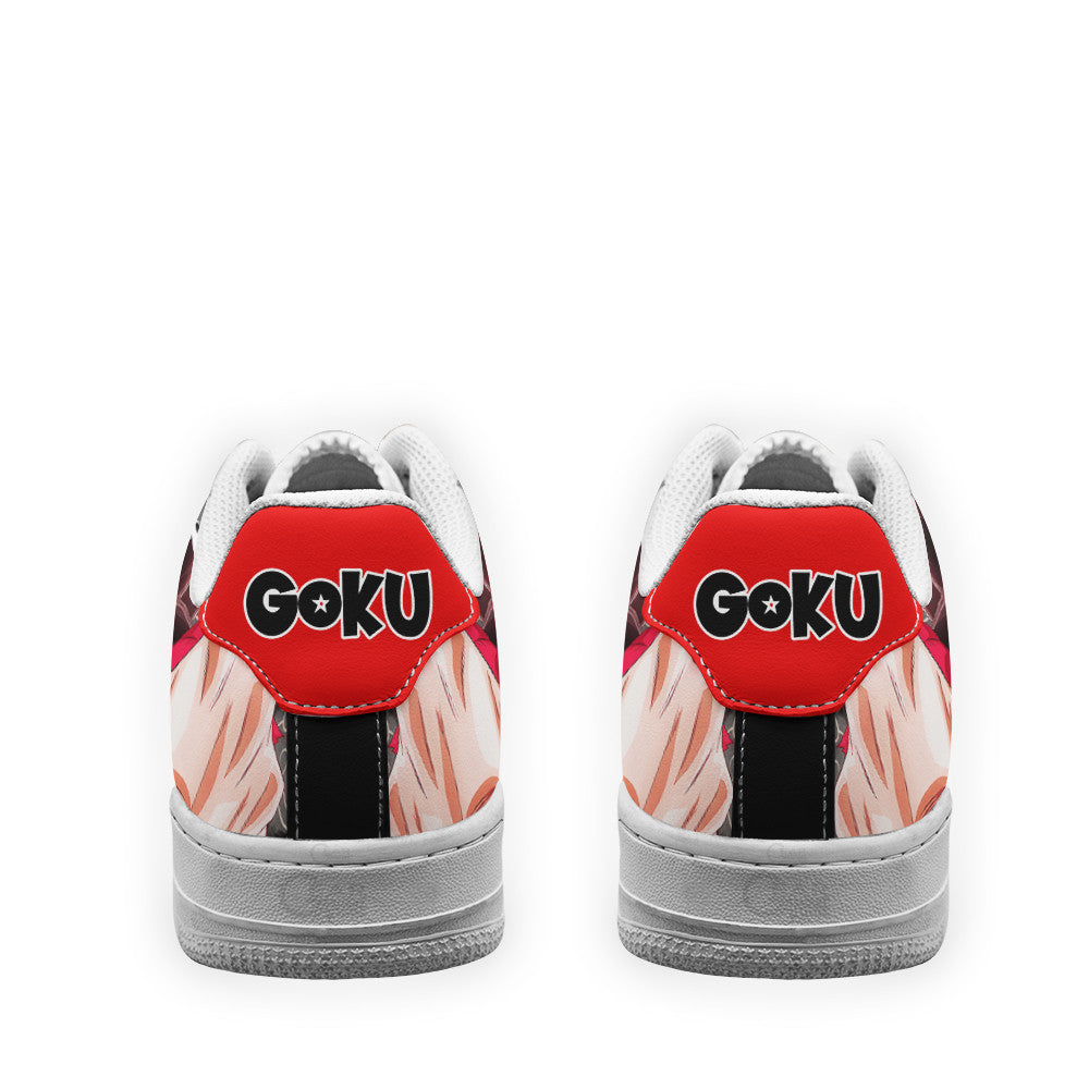 Baskets Anime Goku Super Saiyan 4 en Cuir Chaussures Basses Unisexes Dragon Ball