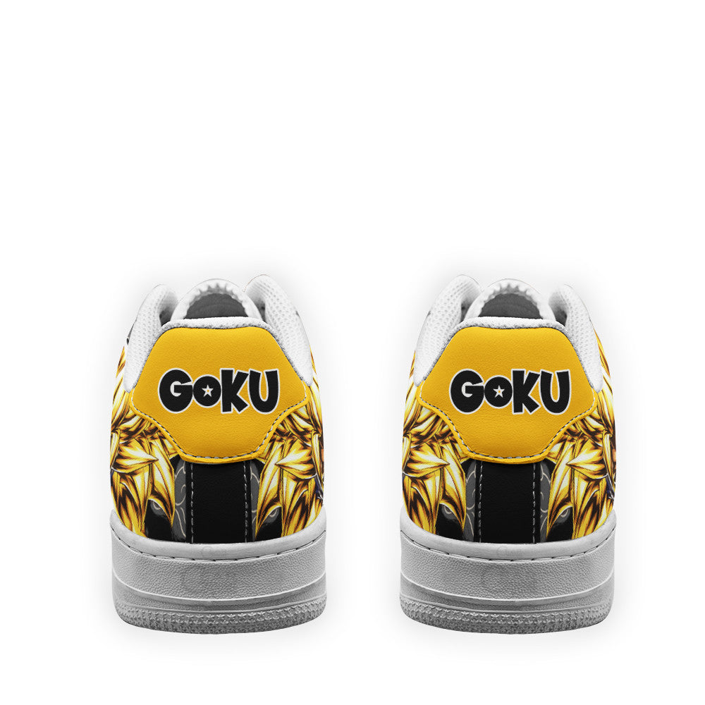 Baskets Anime Goku Super Saiyan 3 en Cuir Chaussures Basses Unisexes Dragon Ball