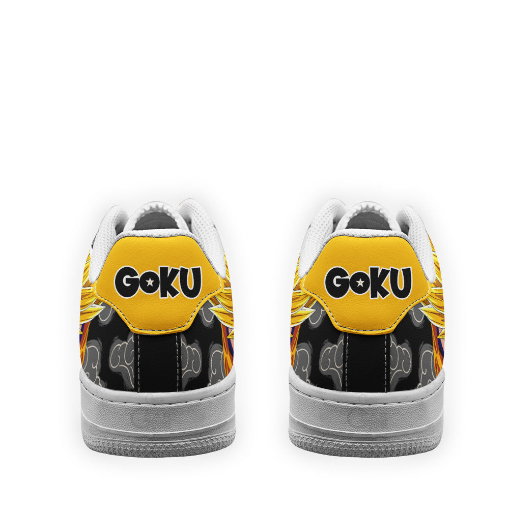 Baskets Anime Goku Super Saiyan 2 en Cuir Chaussures Basses Unisexes Dragon Ball