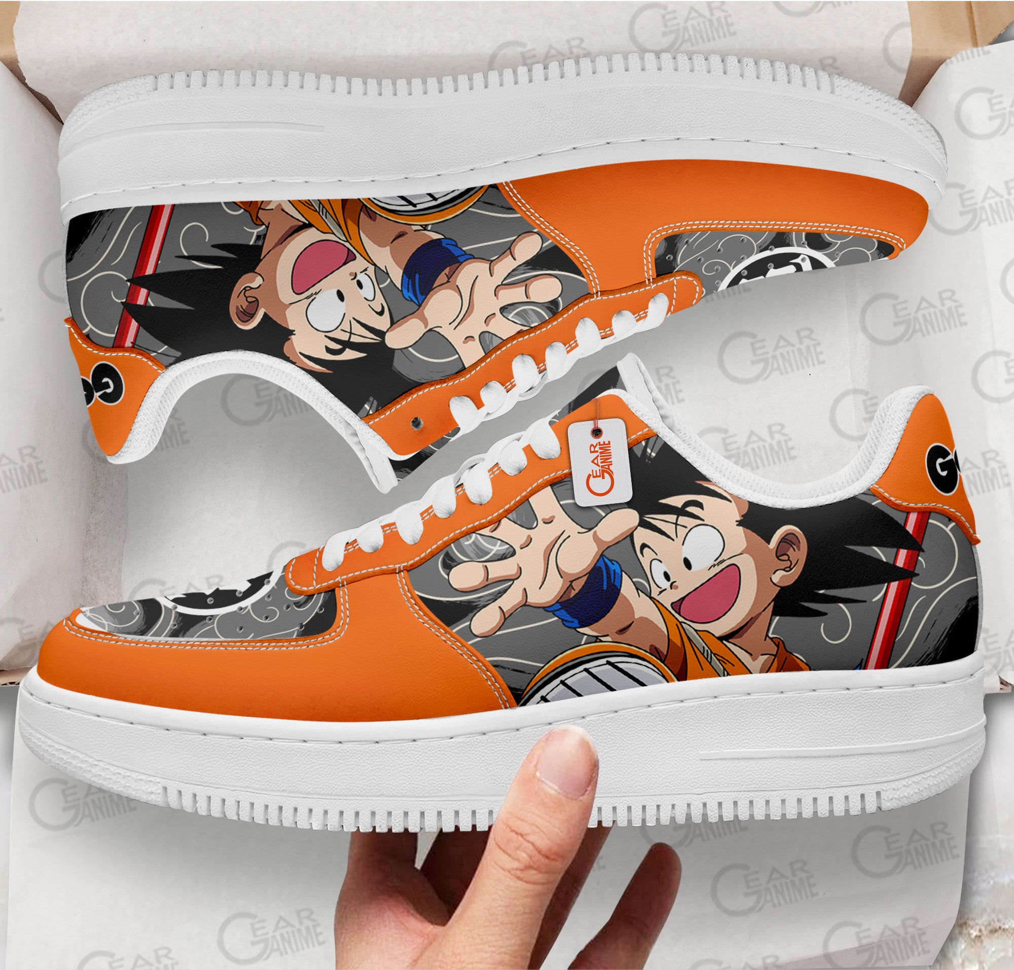 Baskets Anime Goku Kid en Cuir Chaussures Basses Unisexes Dragon Ball