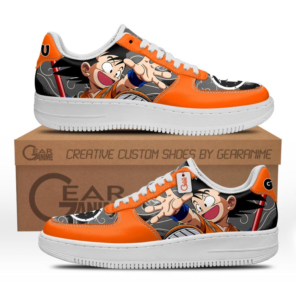 Baskets Anime Goku Kid en Cuir Chaussures Basses Unisexes Dragon Ball