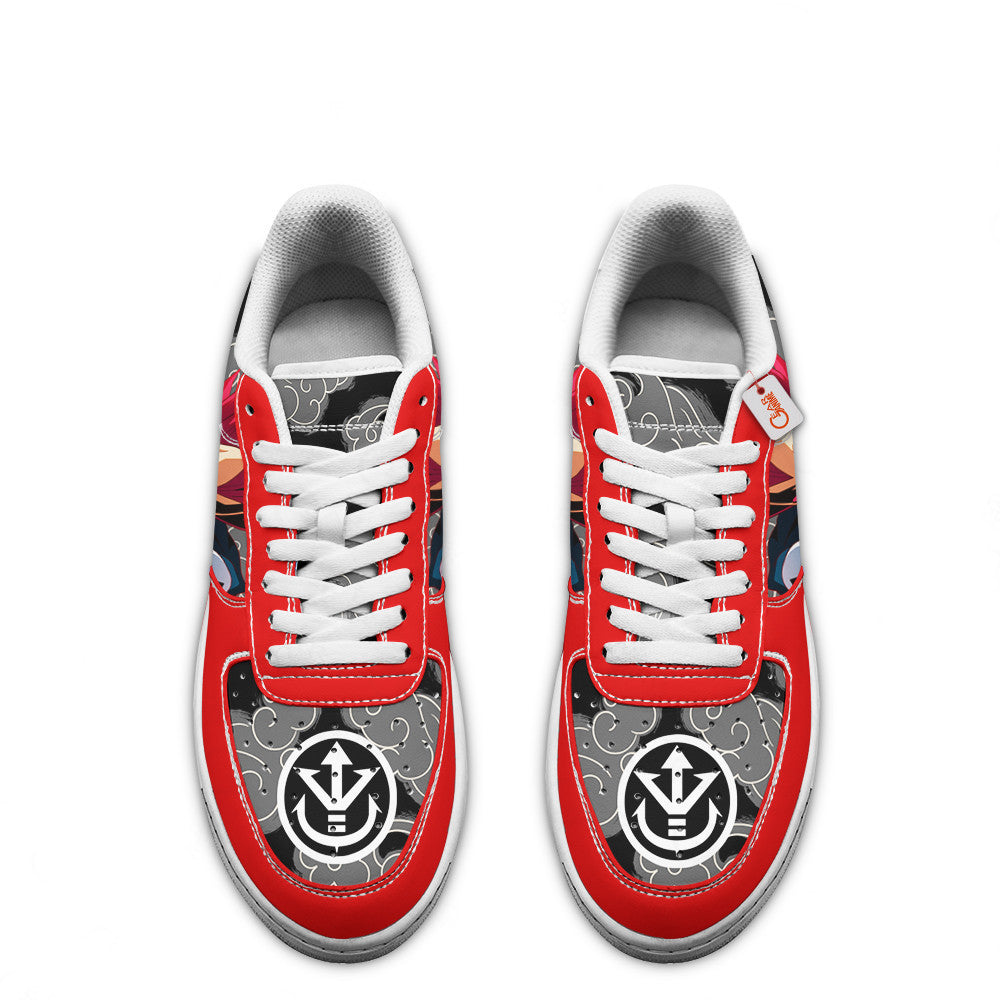 Baskets Anime Vegeta Super Saiyan God en Cuir Chaussures Basses Unisexes Dragon Ball