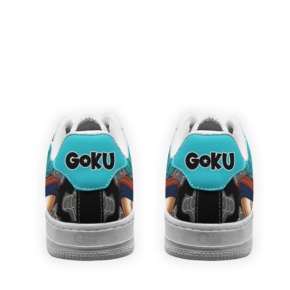 Baskets Anime Goku Super Saiyan Blue en Cuir Chaussures Basses Unisexes Dragon Ball