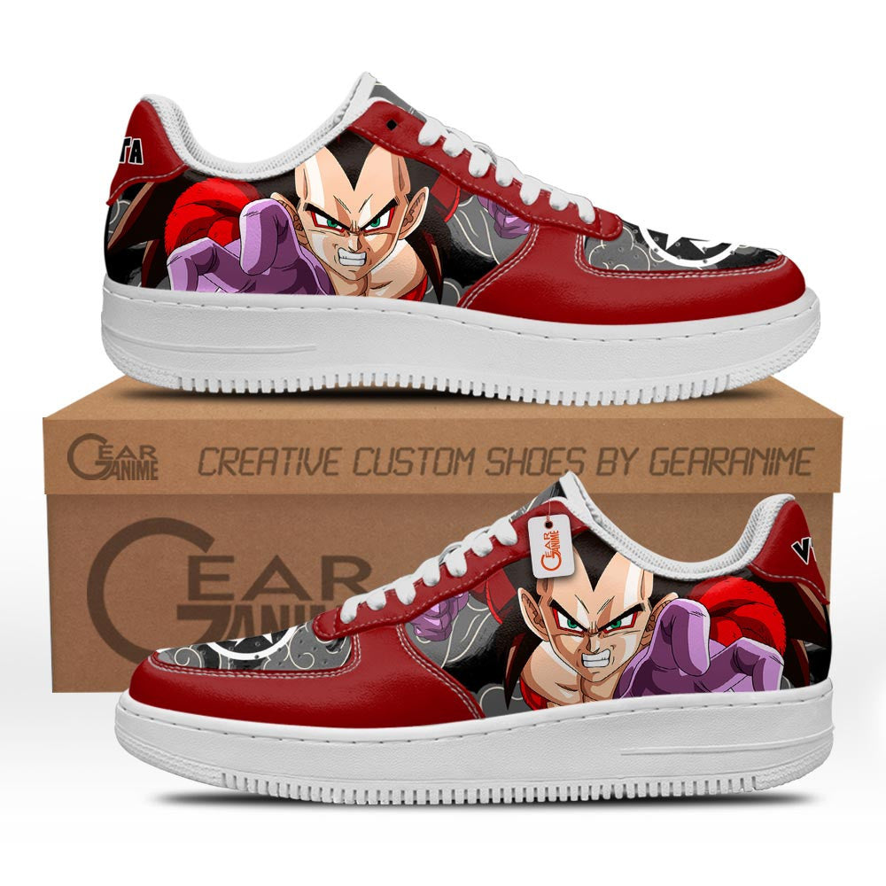 Baskets Anime Vegeta Super Saiyan 4 en Cuir Chaussures Basses Unisexes Dragon Ball