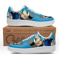 Baskets Anime Vegeta Super Saiyan Blue en Cuir Chaussures Basses Unisexes Dragon Ball