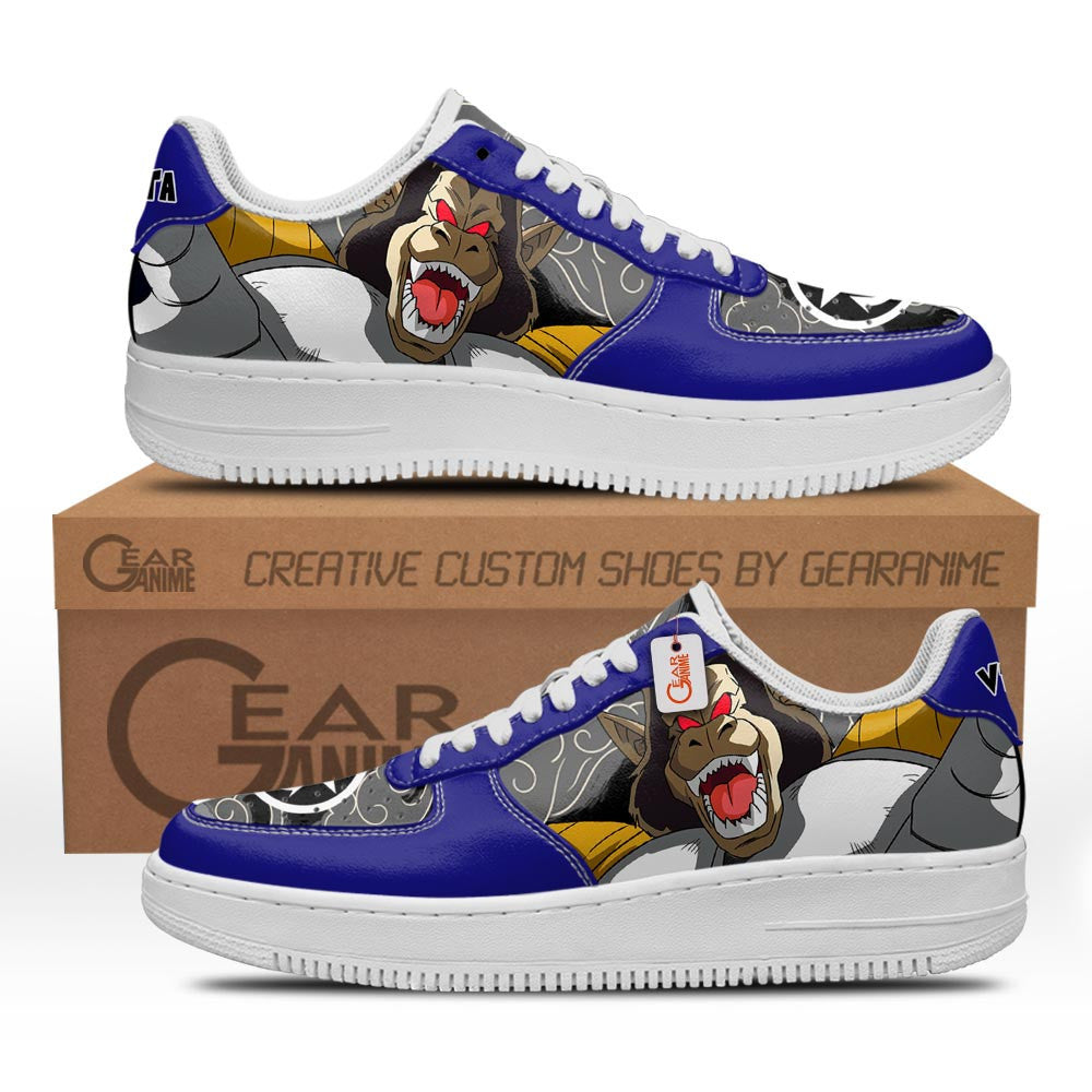 Baskets Anime Vegeta Great Ape en Cuir Chaussures Basses Unisexes Dragon Ball