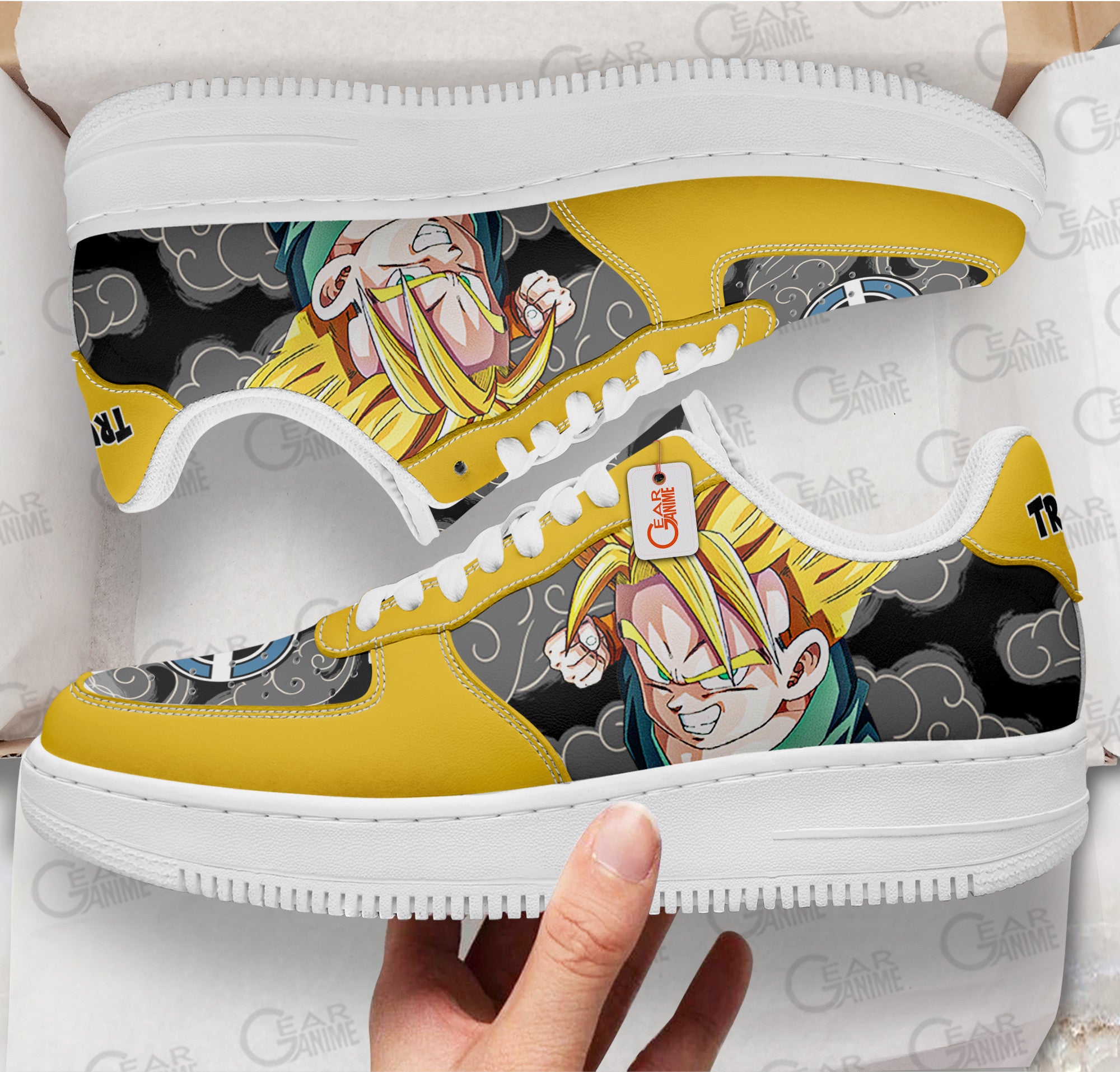Baskets Anime Trunks Kid Super Saiyan en Cuir Chaussures Basses Unisexes Anime Manga