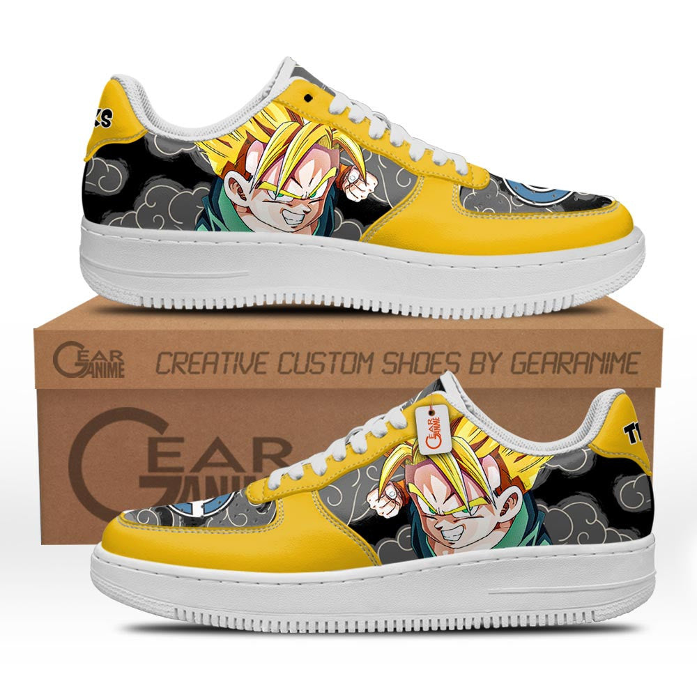 Baskets Anime Trunks Kid Super Saiyan en Cuir Chaussures Basses Unisexes Anime Manga