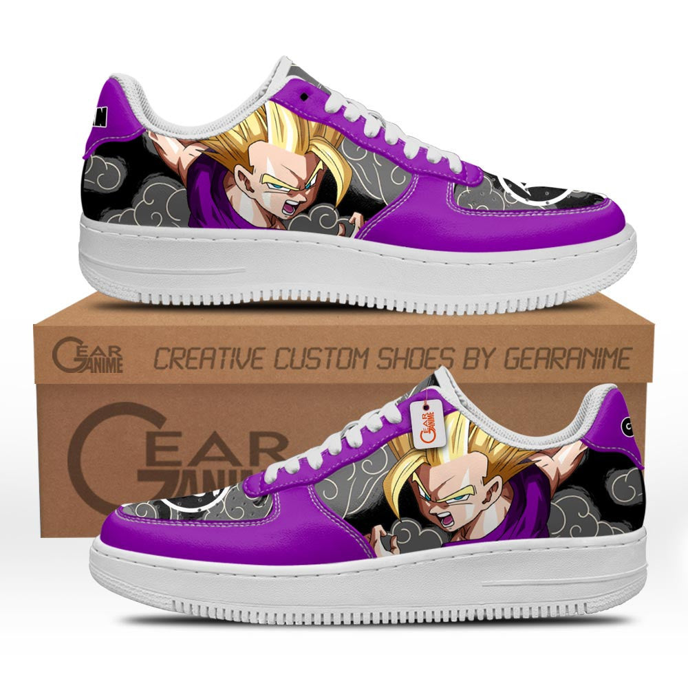 Baskets Anime Gohan Teen Super Saiyan en Cuir Chaussures Basses Unisexes Anime Manga
