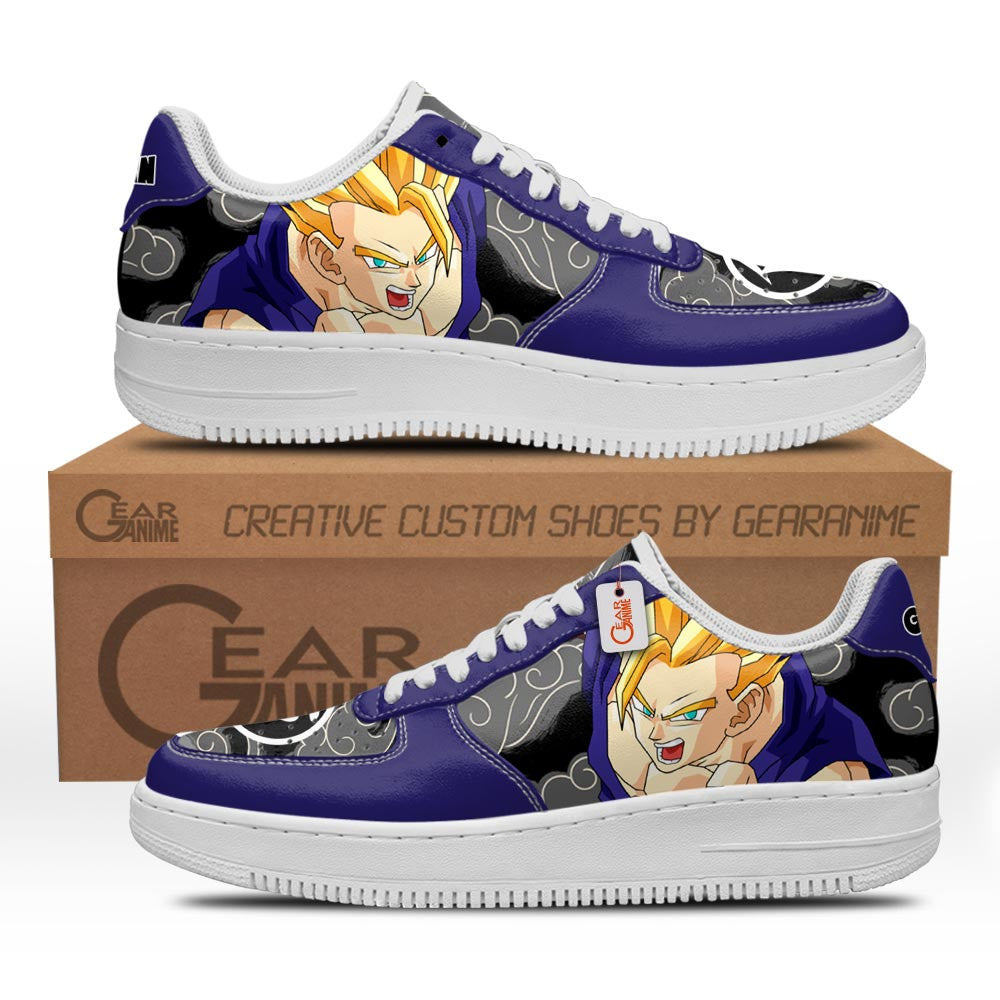 Baskets Anime Gohan Adult Super Saiyan 2 en Cuir Chaussures Basses Unisexes Anime Manga
