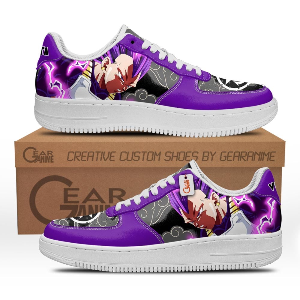 Baskets Anime Vegeta Ultra Ego en Cuir Chaussures Basses Unisexes Dragon Ball