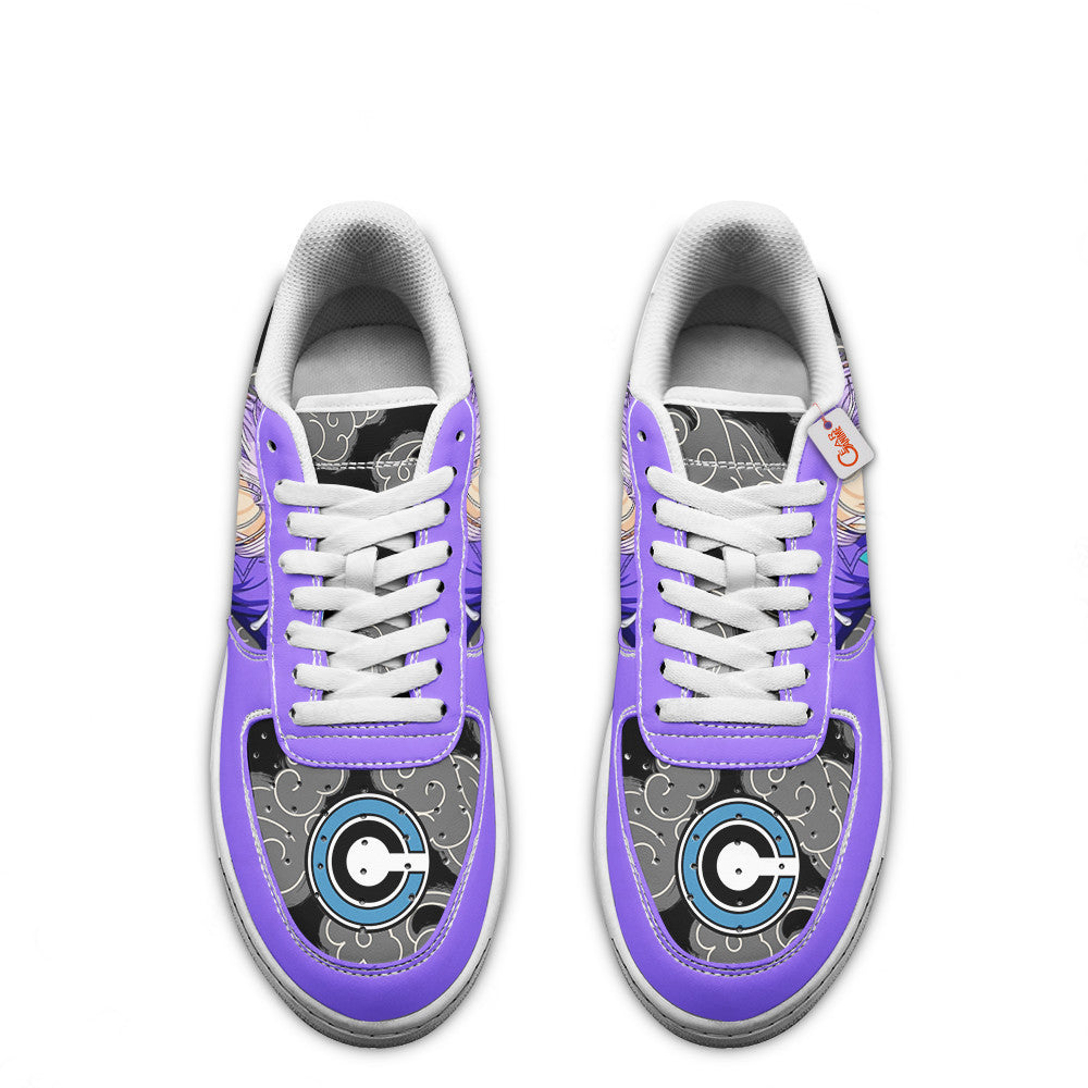 Baskets Anime Future Trunks Custom Low-Top Leather Sneakers DBZ en Cuir Chaussures Basses Unisexes Anime Manga