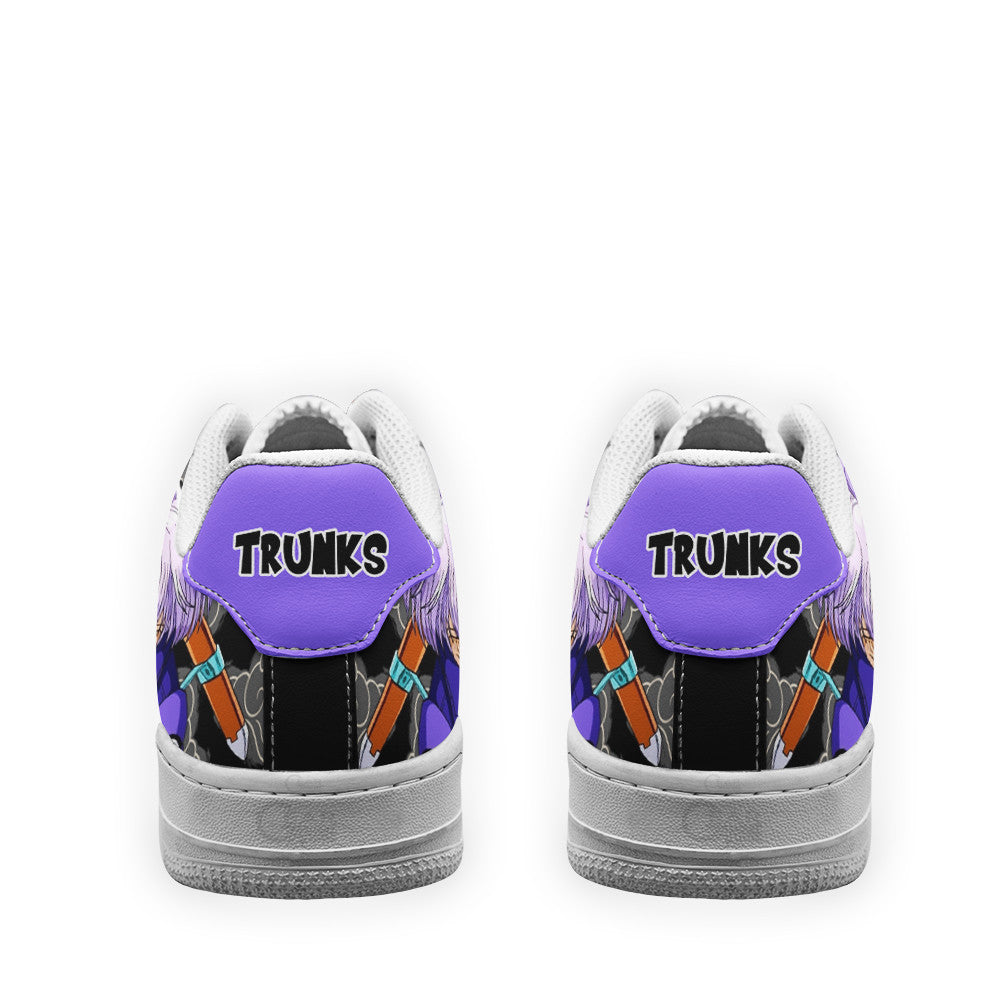 Baskets Anime Future Trunks Custom Low-Top Leather Sneakers DBZ en Cuir Chaussures Basses Unisexes Anime Manga