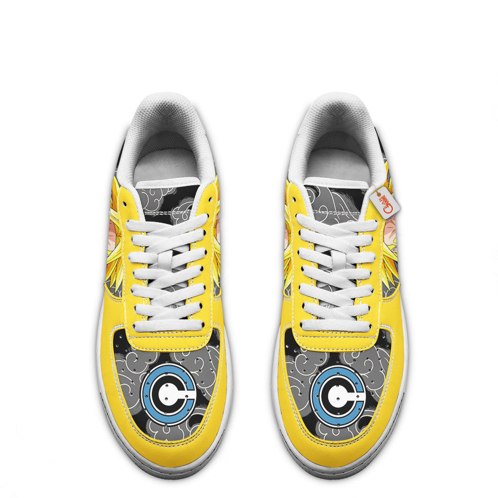 Baskets Anime Future Trunks Ultra Super Saiyan en Cuir Chaussures Basses Unisexes Anime Manga