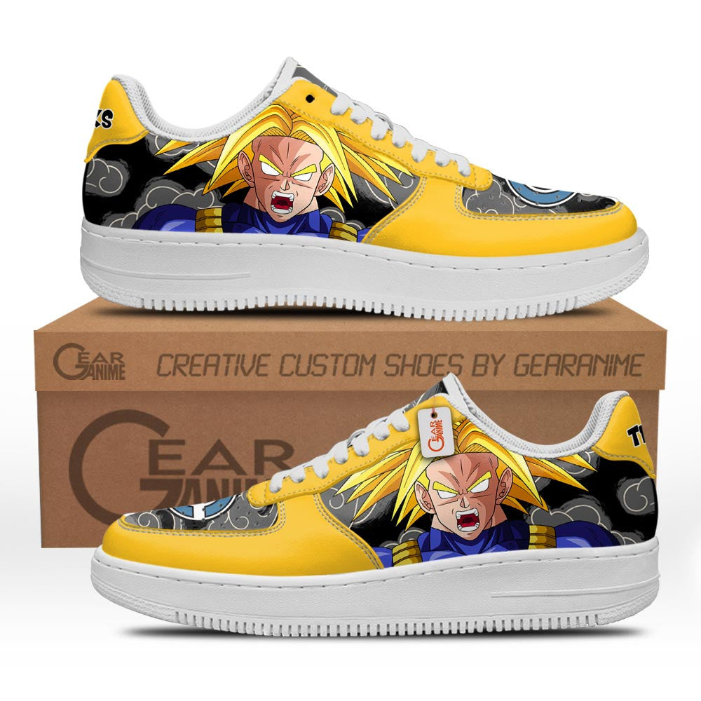 Baskets Anime Future Trunks Ultra Super Saiyan en Cuir Chaussures Basses Unisexes Anime Manga