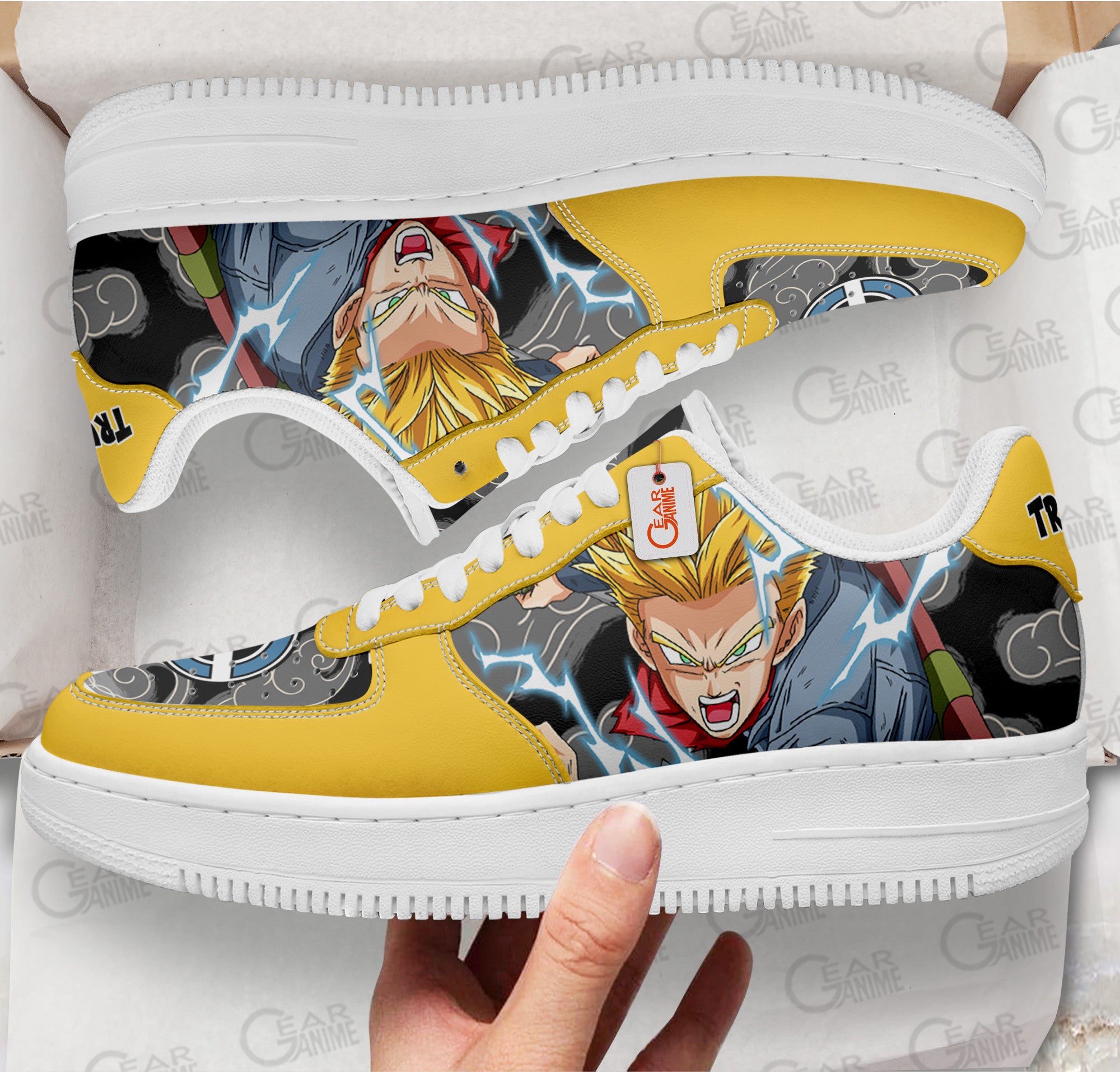 Baskets Anime Future Trunks Super Saiyan 2 en Cuir Chaussures Basses Unisexes Anime Manga