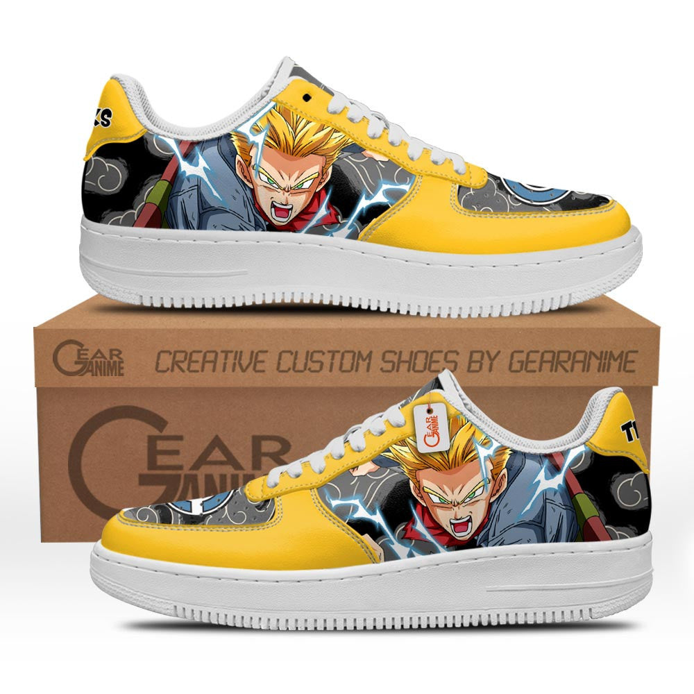 Baskets Anime Future Trunks Super Saiyan 2 en Cuir Chaussures Basses Unisexes Anime Manga