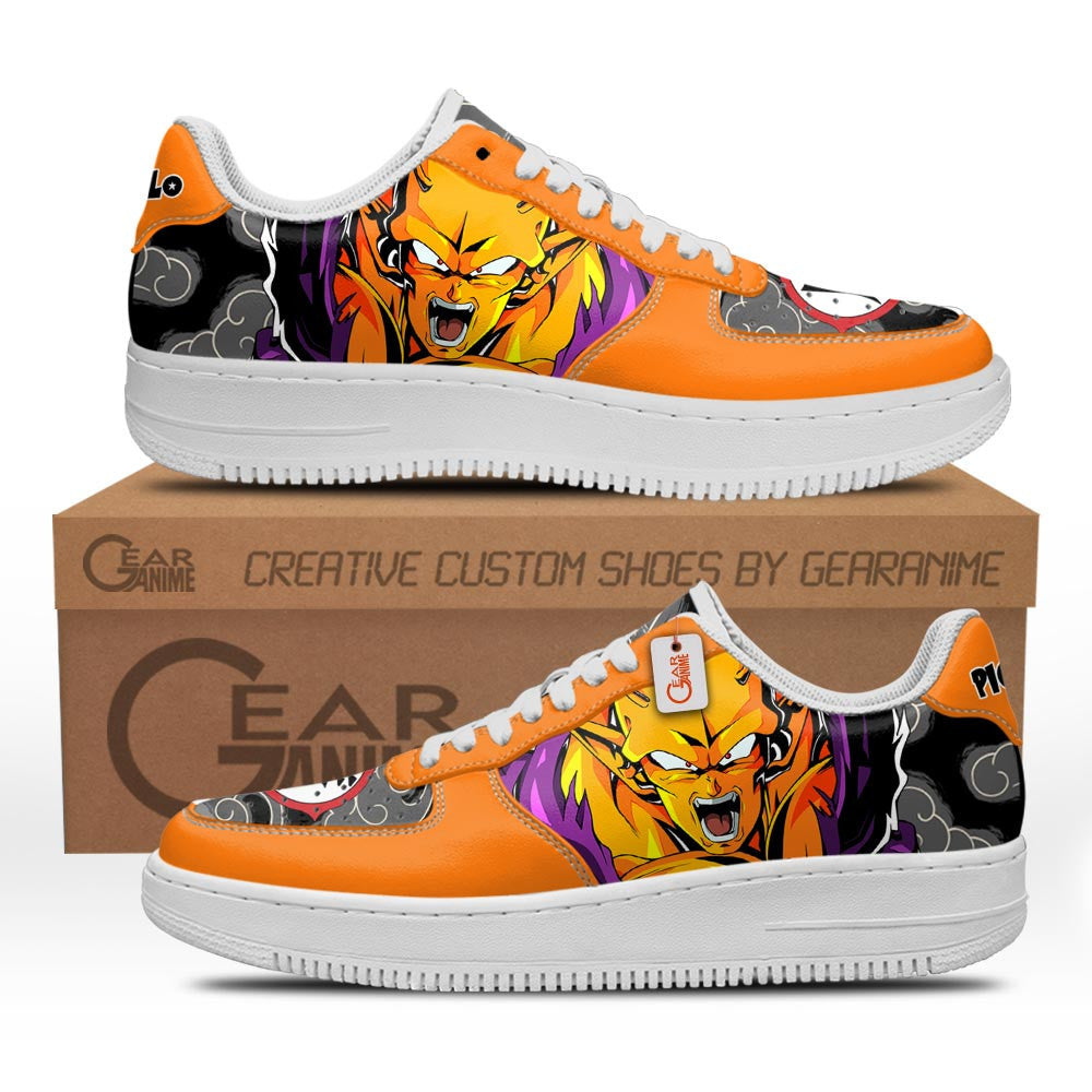 Baskets Anime Orange Piccolo en Cuir Chaussures Basses Unisexes Anime Manga