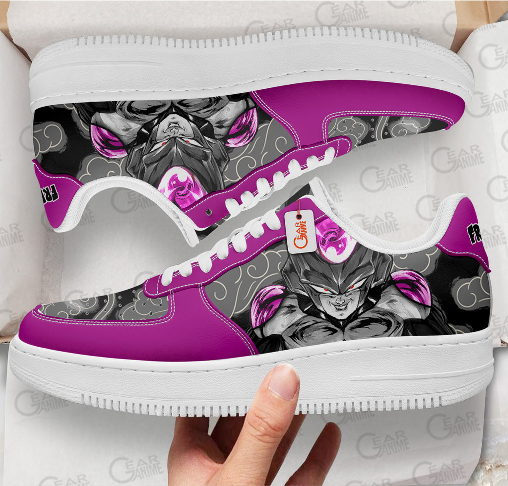 Baskets Anime Black Frieza en Cuir Chaussures Basses Unisexes Anime Manga