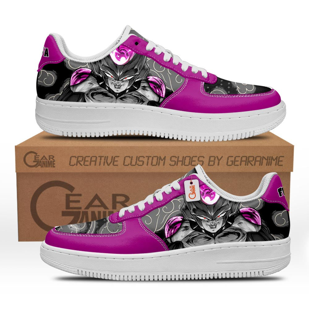 Baskets Anime Black Frieza en Cuir Chaussures Basses Unisexes Anime Manga