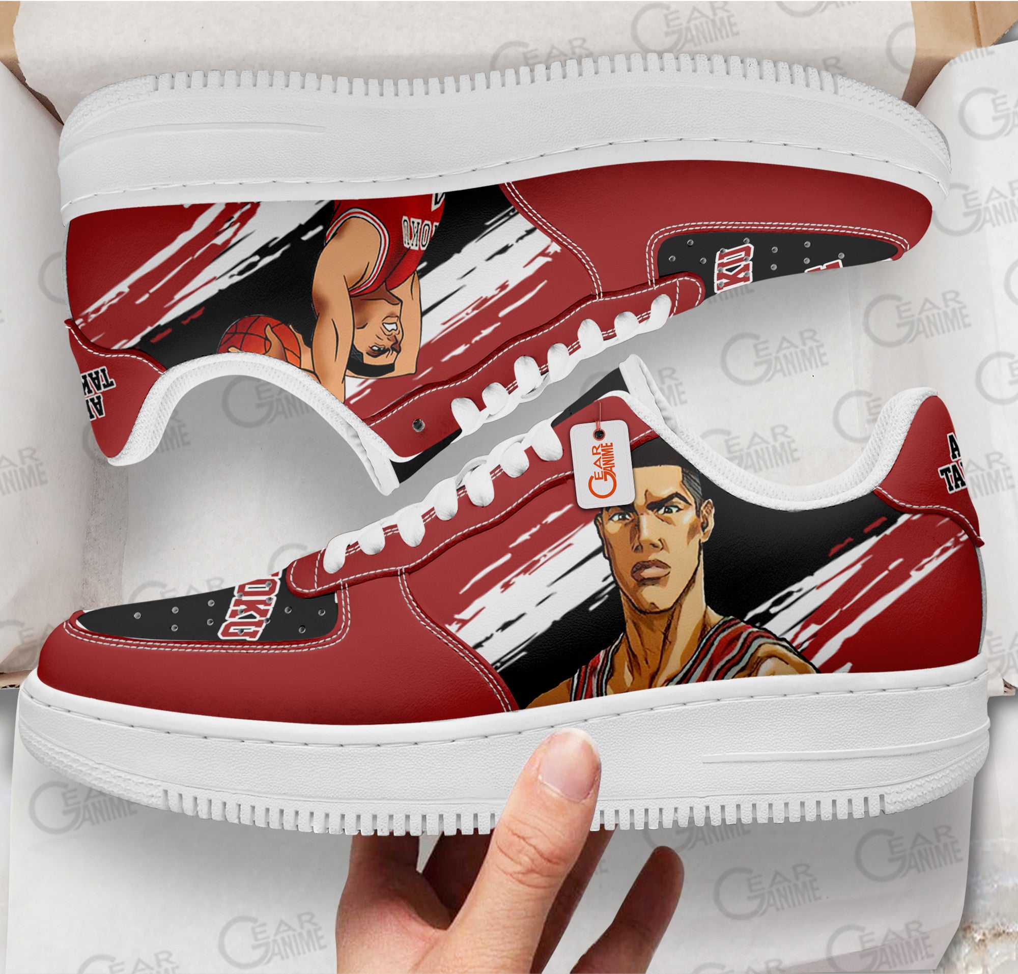 Baskets Anime Akagi Takenori en Cuir Chaussures Basses Unisexes Anime Manga