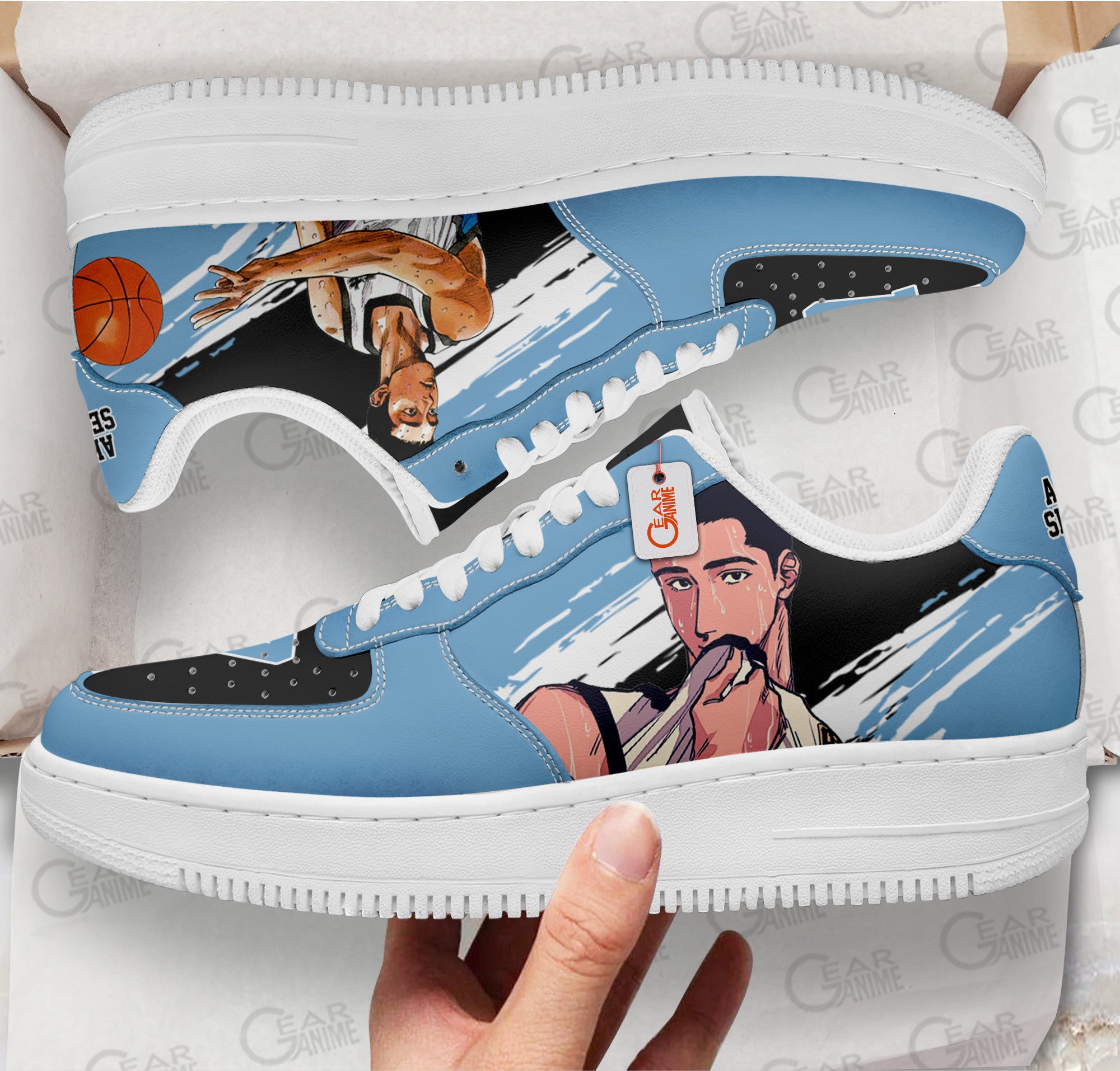 Baskets Anime Akira Sendoh en Cuir Chaussures Basses Unisexes Anime Manga