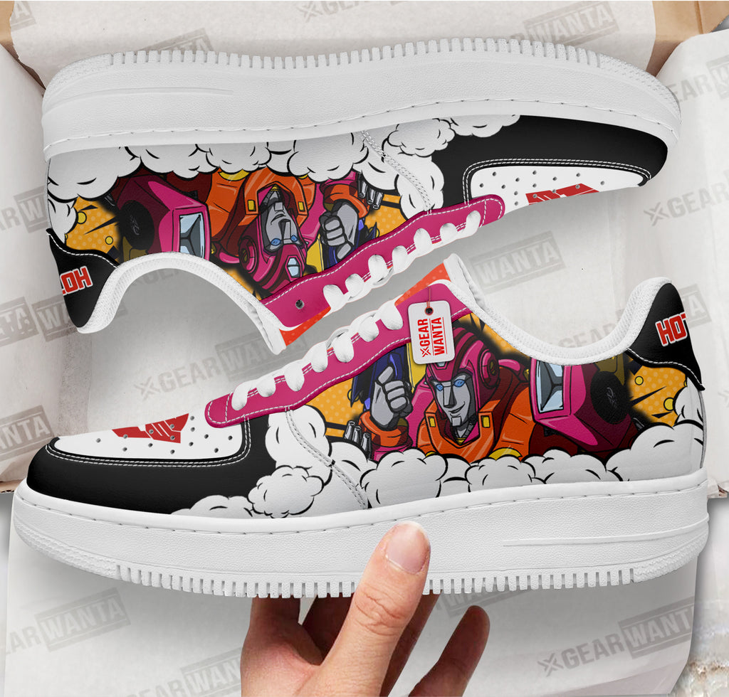 Baskets Anime Hotrod Force Low-Top Leather Sneakers  Custom en Cuir Chaussures Basses Unisexes Anime Manga