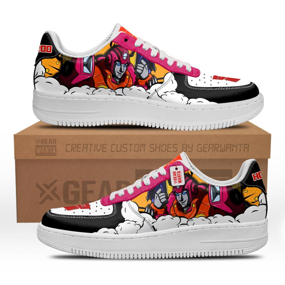 Baskets Anime Hotrod Force Low-Top Leather Sneakers  Custom en Cuir Chaussures Basses Unisexes Anime Manga